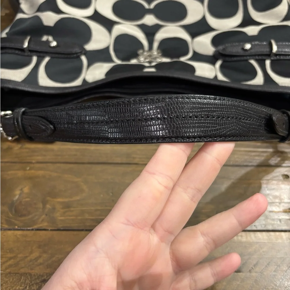 Coach Collette Signature Hobo Bag in Jacquard and Leather